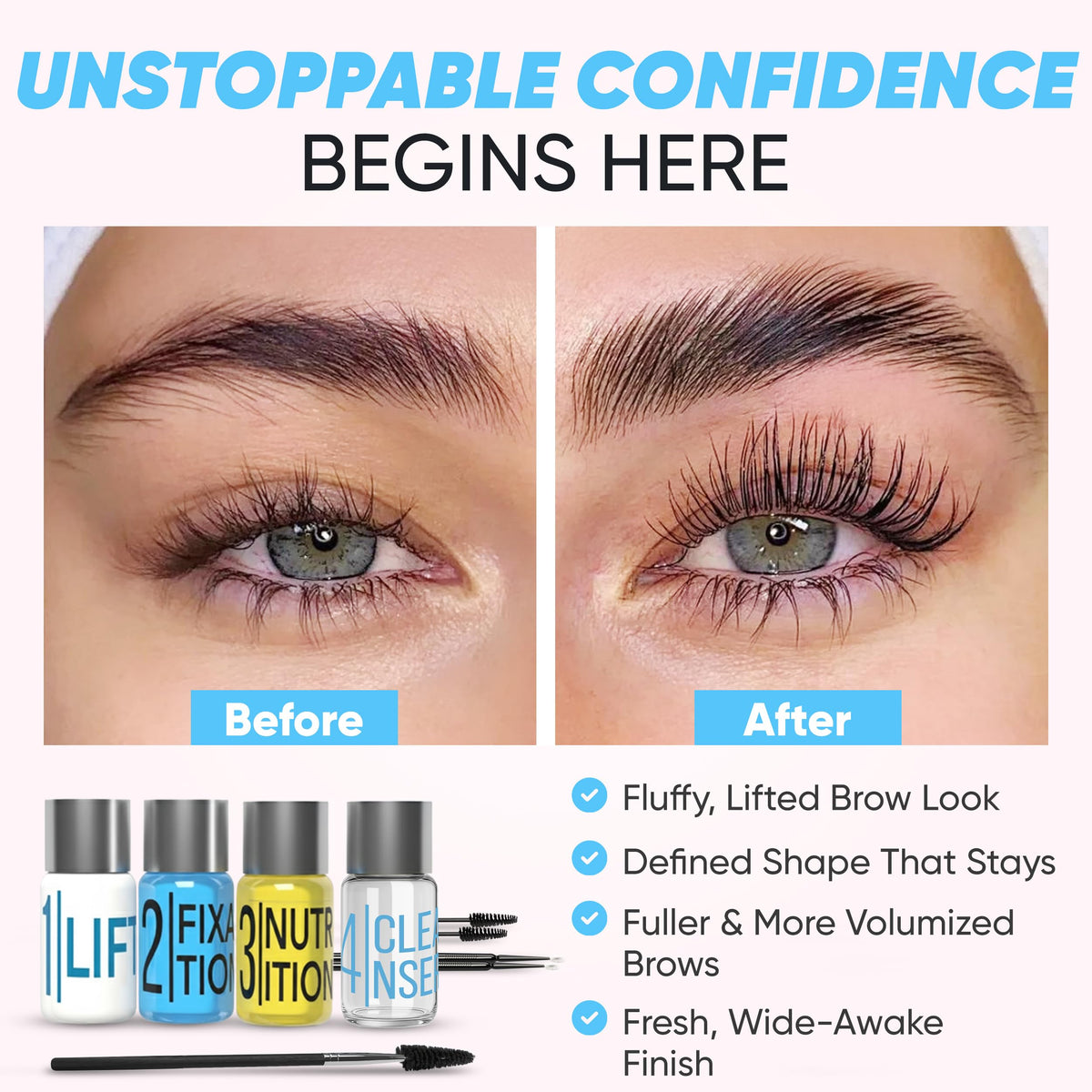 Elevate The Beauty Brow Lamination Kit At-home with Tools & Video Guide