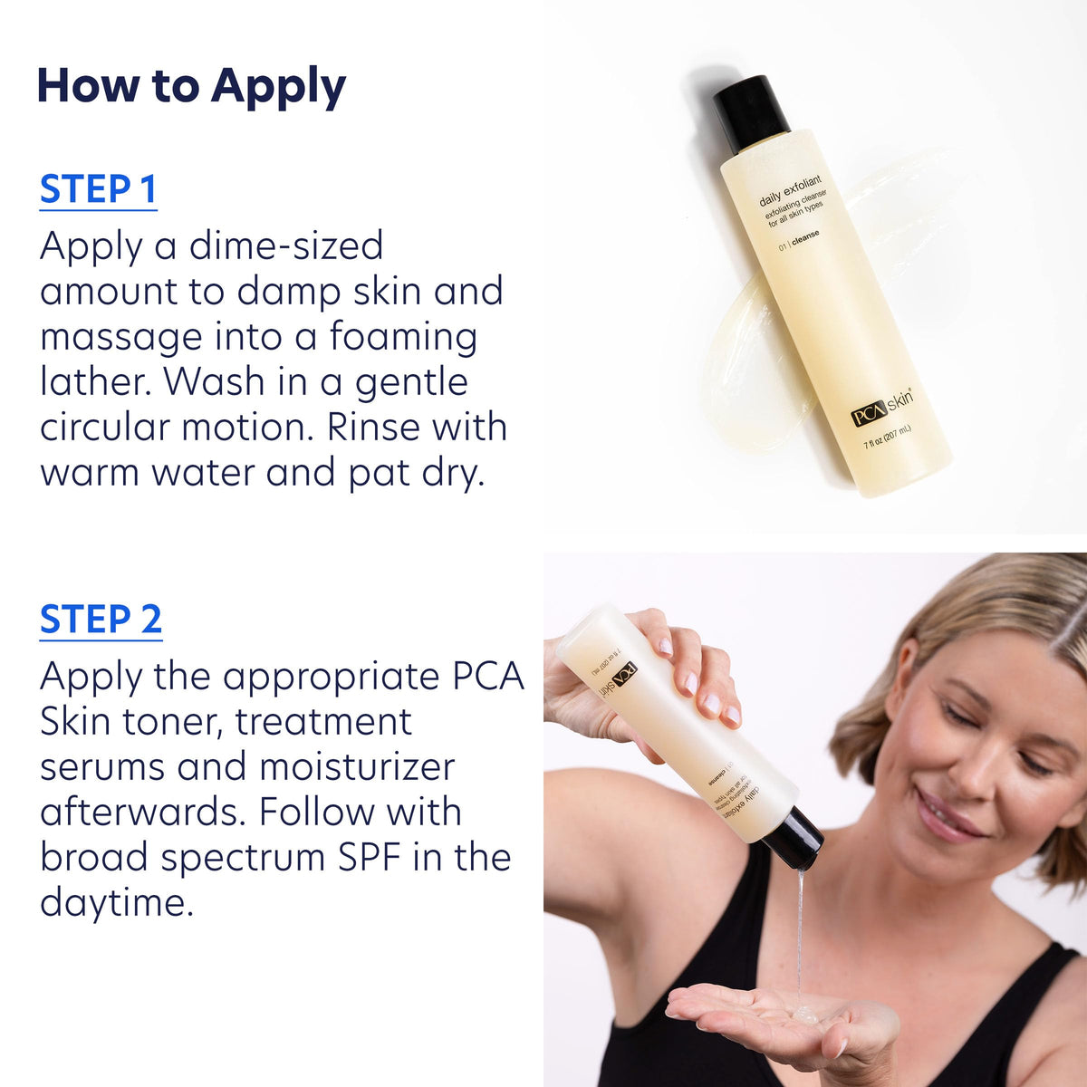 PCA SKIN Daily Face Exfoliant Cleanser, Moisturizing Face Wash, 7 oz