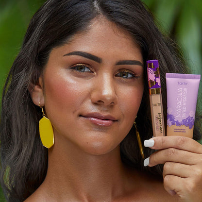tarte maracuja tinted moisturizer – Lightweight Sheer Foundation with Buildable Longwear Coverage, Hyaluronic Acid for Hydrated Skin, Vegan & Cruelty-Free, full size, 25N light-medium neutral