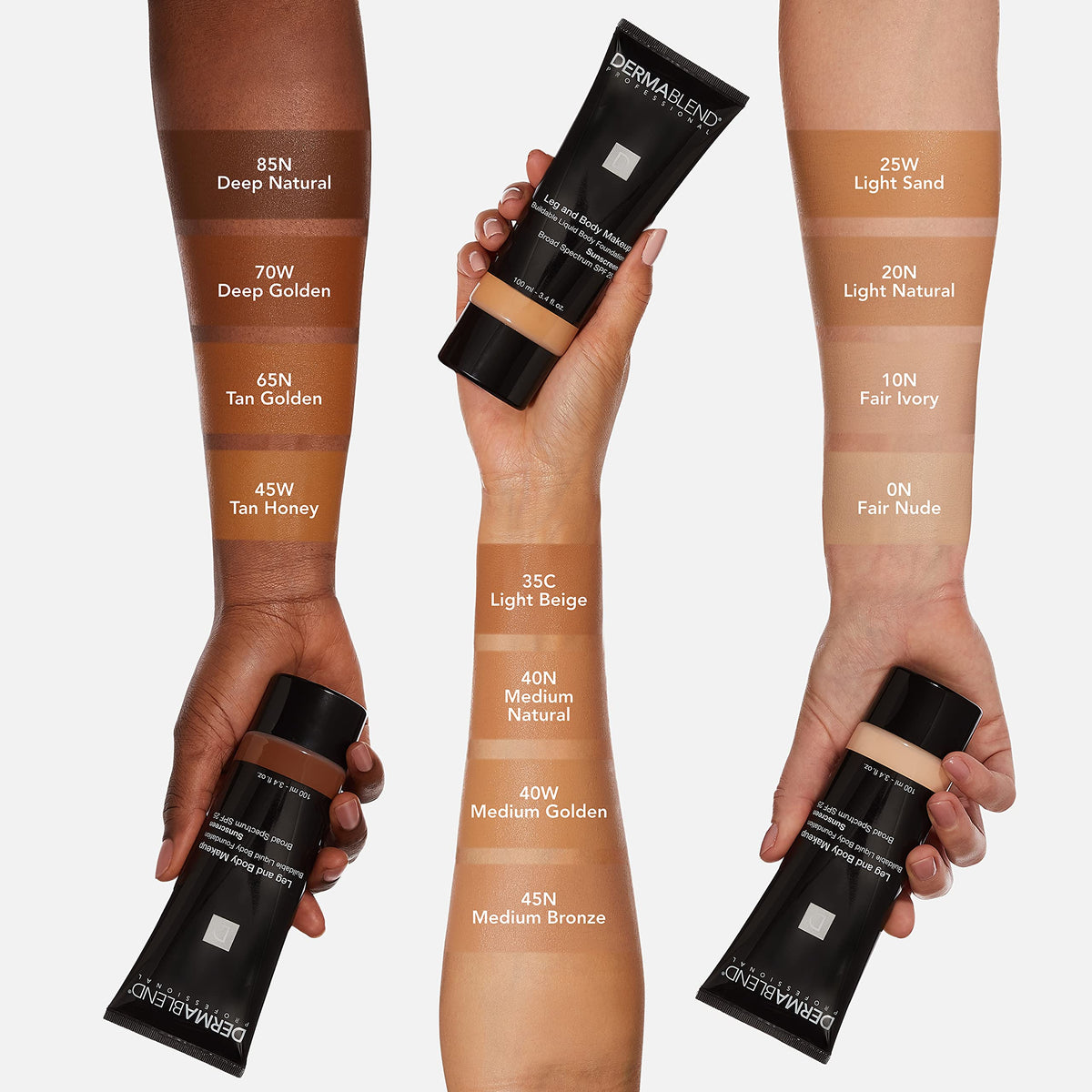 Dermablend Leg & Body Makeup Foundation Spf 25, 20N, 3.4 Fl Oz