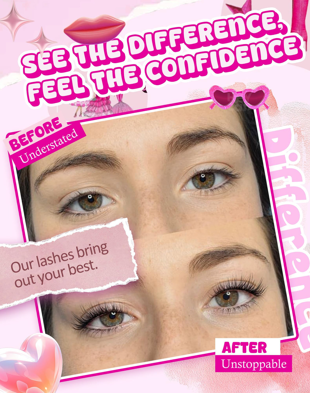 Half Eyelashes Cat Eye Lashes Wispy End False Eyelashes Corner Lashes Cat Eye Lashes 3/4 Lashes Short Eyelashes HF02
