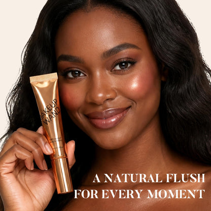 Liquid Dewy Blush, Buildable Blush Liquid with Natural Glow Finish, Hydrating Long Wearing Creme Blushes for Cheeks, Lightweight Blendable Formula, Smooth Easy Apply Blushes for Daily Makeup, Golden