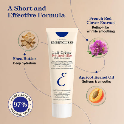 Embryolisse Lait-Creme Retinol Alternative Face Moisturizer, 2.54 Fl Oz