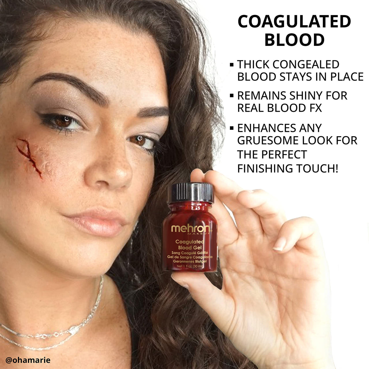 Mehron Makeup Coagulated Blood - .25 Fl oz, Fake Scab Blood Makeup
