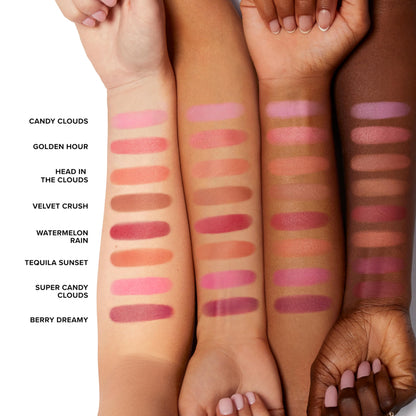 Too Faced Cloud Crush Blurring Blush | Velvety Powder Blush for Cheeks with High-Pigment Formula | 93% Naturally Derived Ingredients, Vegan & Cruelty-Free, Candy Clouds, 0.17 Ounce