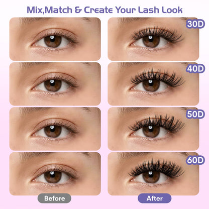 WINKGIGGLE Lash Clusters Kit 700pcs, Eyelash Clusters Kit