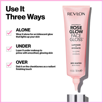 Revlon PhotoReady Rose Glow Face Gloss Makeup Primer, 1 fl oz