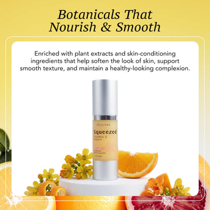 Peaches Skin Care Vitamin C Serum with Kakadu Plum and CoQ10, 1 fl oz