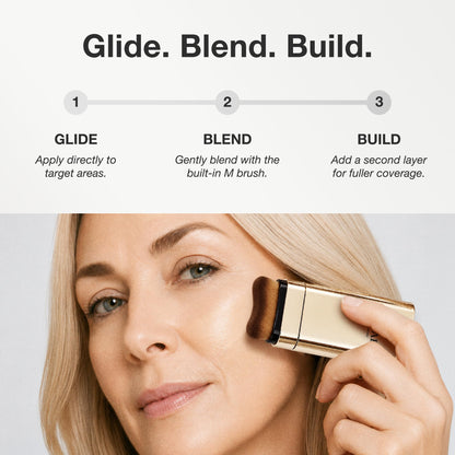 Hanae Korea 3-in-1 Foundation Stick with Brush, Full Coverage | Light Shade