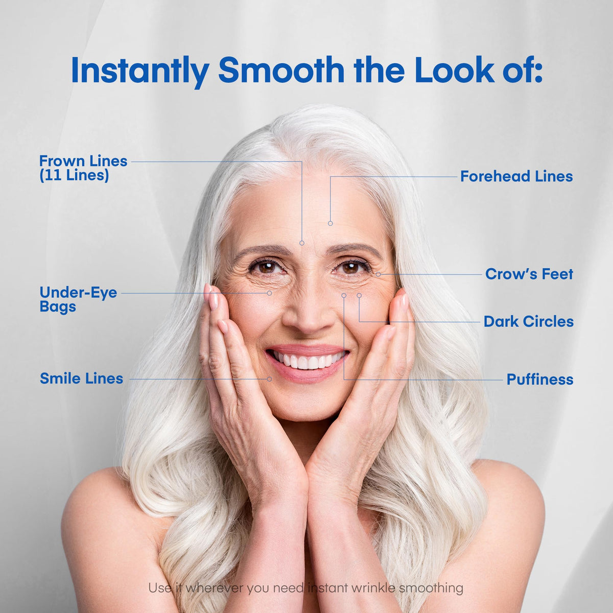 Instant Under Eye Lift Serum - Reduces Eye Bags, Wrinkles, Puffy Eyes, Dark Circles & Crow’s Feet in Minutes - Advanced Firming Polysaccharide Formula for Mature Skin - 20 mL
