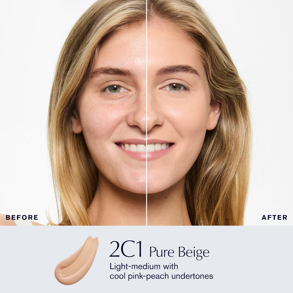 Estée Lauder Double Wear Stay-in-Place Foundation Makeup | 36-Hour Long-Wear Oil-Free Liquid Matte Foundation | Hydrating, Breathable, Buildable | New Formula, 1 Fl Oz, 2C1 Pure Beige