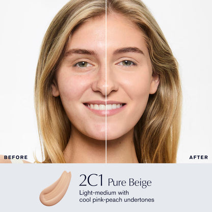 Estée Lauder Double Wear Stay-in-Place Foundation Makeup | 36-Hour Long-Wear Oil-Free Liquid Matte Foundation | Hydrating, Breathable, Buildable | New Formula, 1 Fl Oz, 2C1 Pure Beige