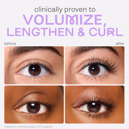 tarte tartelette tubing mascara – Lash Extensions in a Tube, Easy-to-Remove Eye Makeup, Clinically Proven to Volumize & Curl, 24Hr Smudge-Proof Longwear, Vegan & Cruelty-Free, full size, black