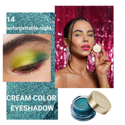 Oulac Teal Eyeshadow Green Glitter Eyeshadow Highly Pigmented Eye Shadow Waterproof & Long Lasting for Women with Moisturizing Formula. Multi-use for Highlighter. 6g (14)