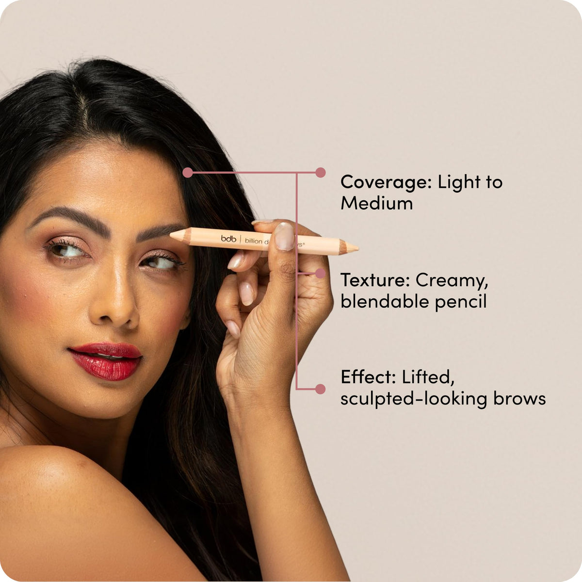 Billion Dollar Brows Duo Brow Highlighter Concealer Pencil Universal Wand