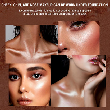 LANGMANNI 5 Color Face Highlighter Powder Palette, Illuminator Makeup
