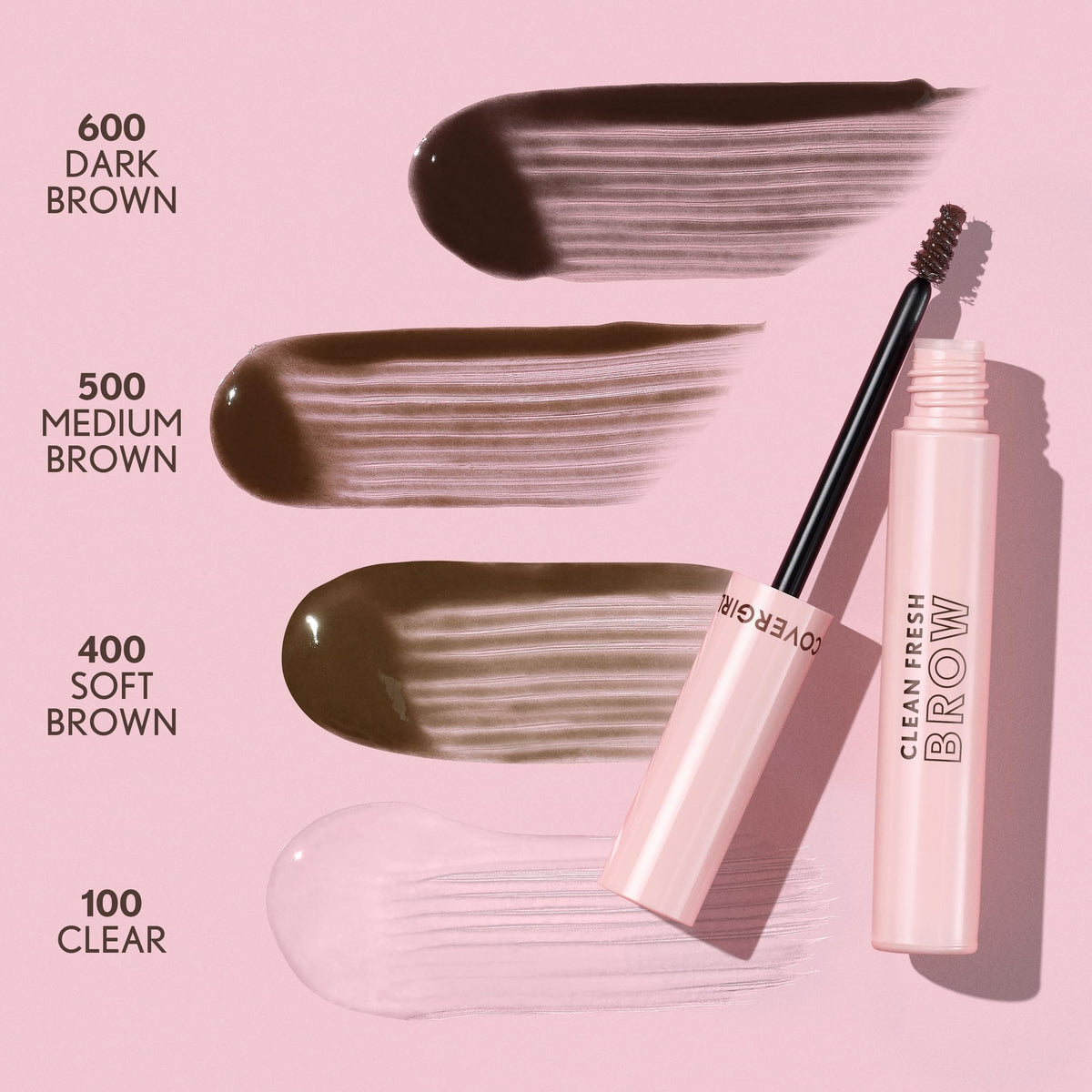 Covergirl Clean Fresh Brow Enhancer, 100 Clear, Gel Wax, Flexible Hold, Non-Sticky, Non-Crunchy, All-Day Wear, Vegan Formula, 0.18 fl oz