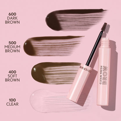 Covergirl Clean Fresh Brow Enhancer, 100 Clear, Gel Wax, Flexible Hold, Non-Sticky, Non-Crunchy, All-Day Wear, Vegan Formula, 0.18 fl oz
