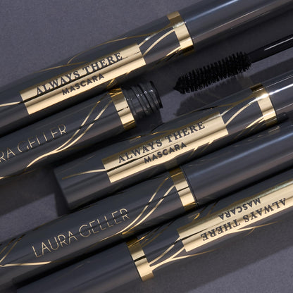 LAURA GELLER NEW YORK Always There Lengthening Mascara in Black - Defining, Curling, Buildable Formula Eye Makeup- Innovative Lengthening Brush - 1 count