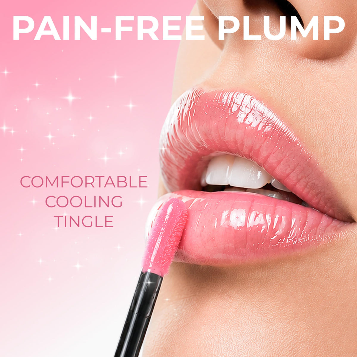 LUMINESS Hot Kiss GENTLE Lip Gloss Plumper | Hydrating Lip Plumper & Lip Booster for Fuller-Looking Lips, High Shine Lip Gloss w/Buildable Lip Stain Color, Cruelty-Free