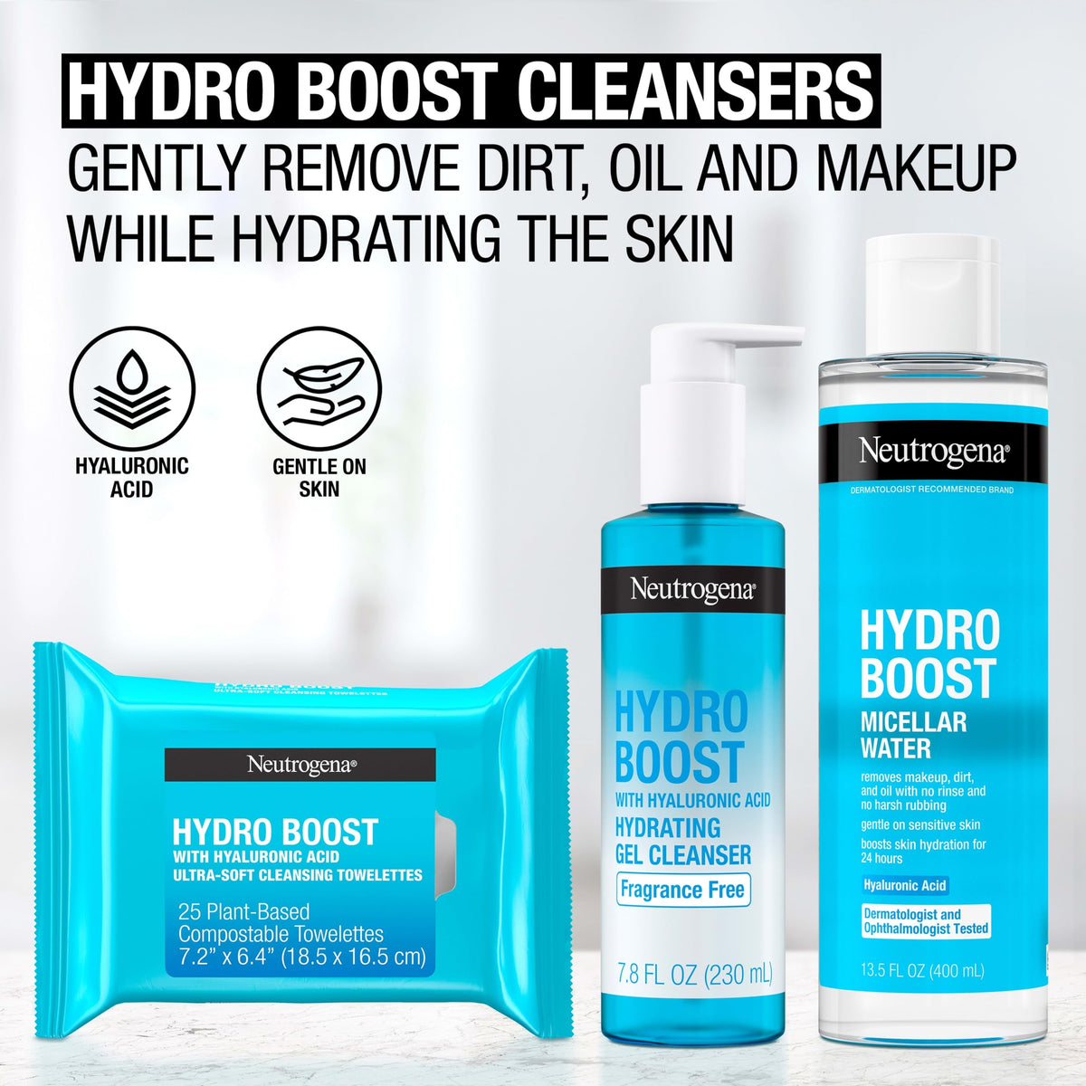Neutrogena Hydro Boost Micellar Water with Hyaluronic Acid, 13.5 fl oz