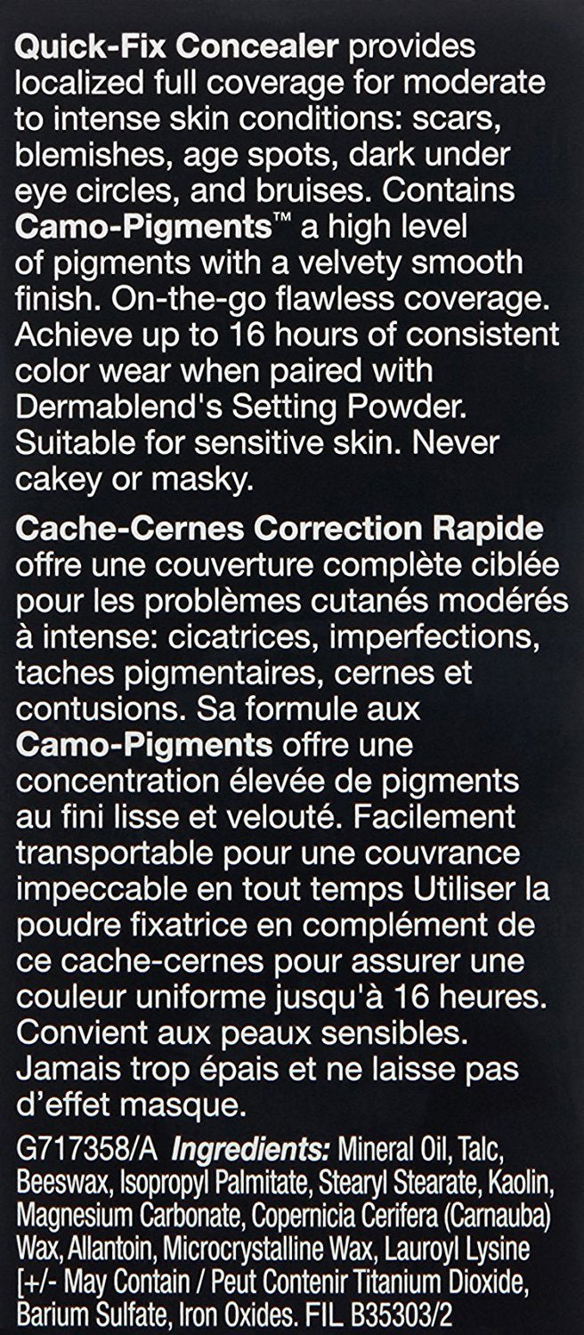 Dermablend Quick-Fix Cream Concealer Stick, 25N Beige, 0.16 Oz