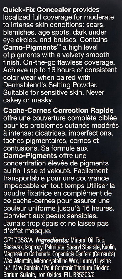 Dermablend Quick-Fix Cream Concealer Stick, 25N Beige, 0.16 Oz