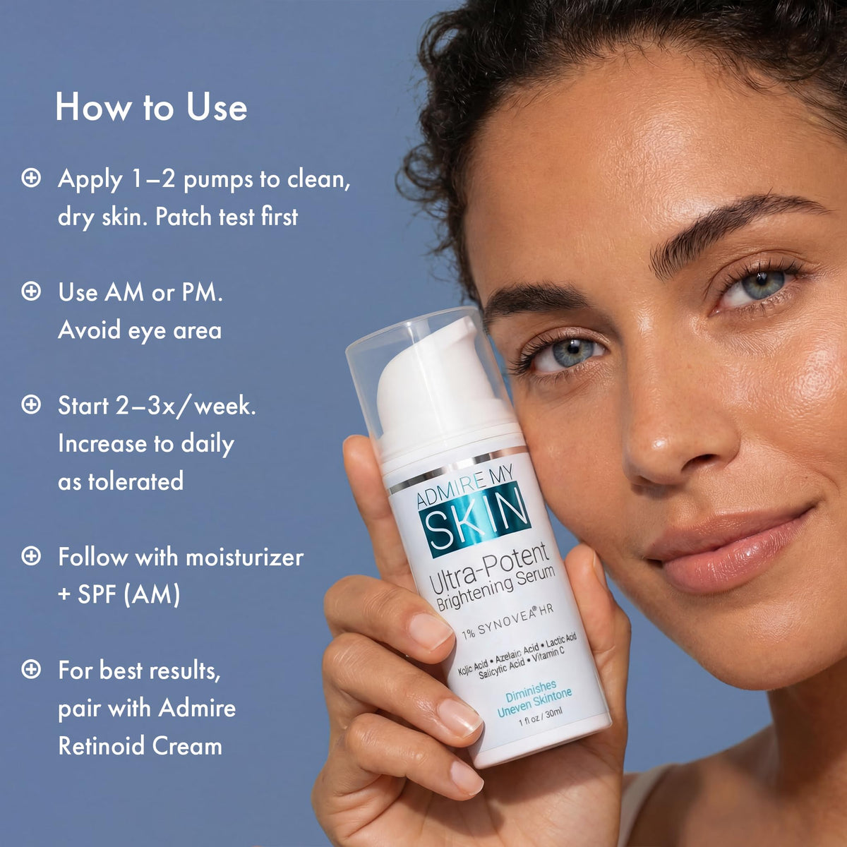 Admire My Skin Dark Spot Corrector Remover for Face Brightening Serum 1oz
