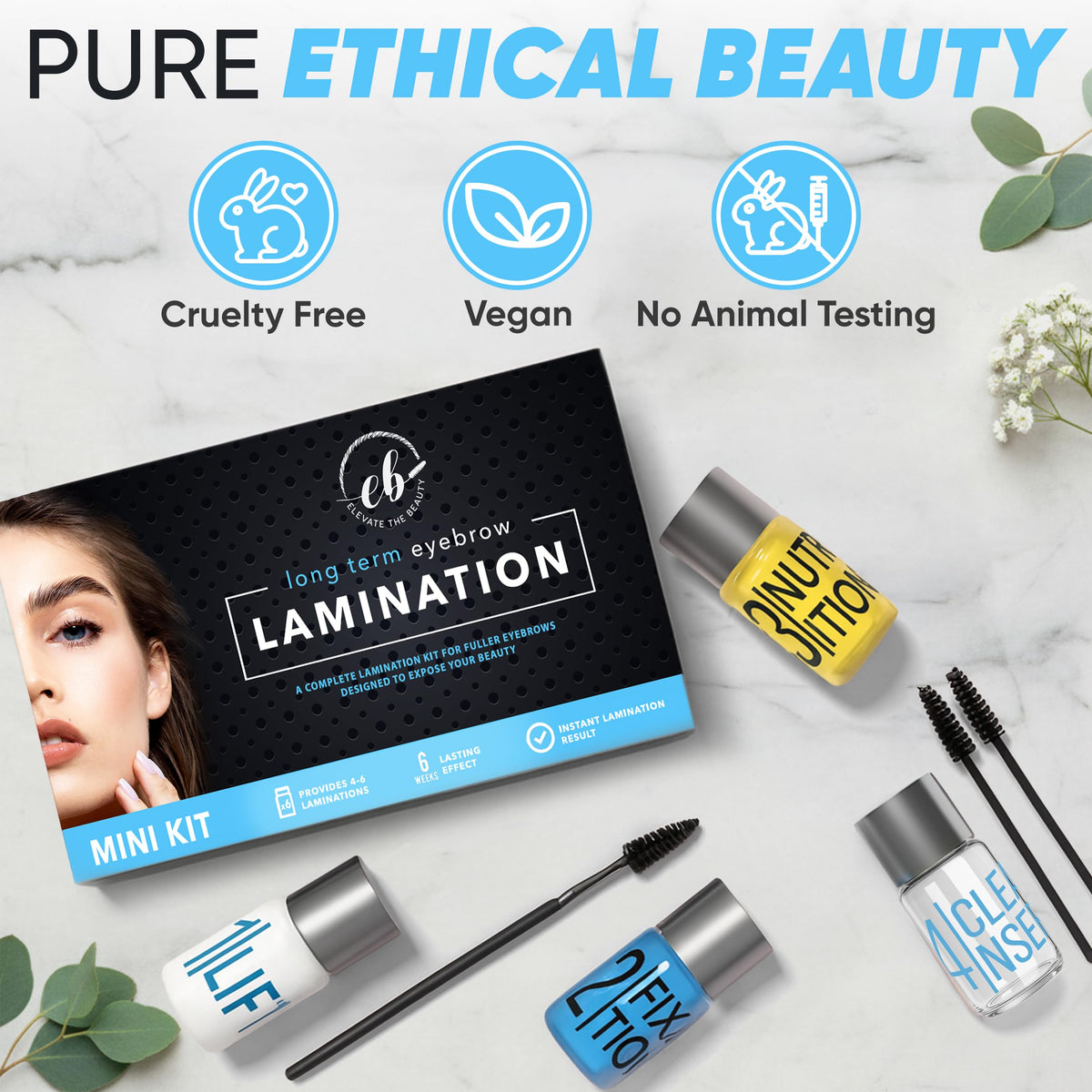 Elevate The Beauty Brow Lamination Kit At-home with Tools & Video Guide