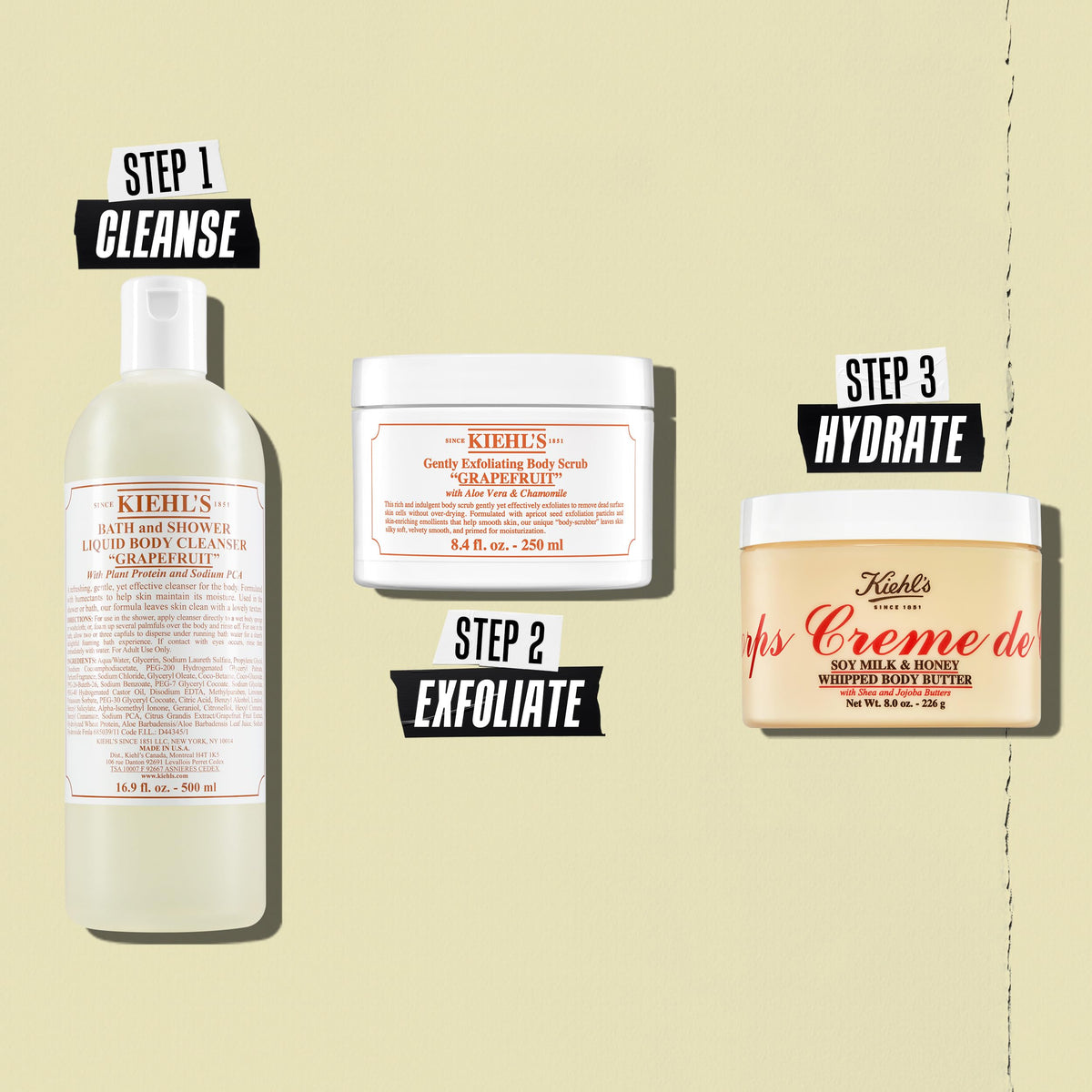 Kiehl's - Creme de Corps Whipped Body Butter - Moisturizes - 8 oz
