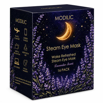 Steam Eye Mask Lavender Scent, Self Heating Warm Eye Masks for Sleeping & Relaxation, Disposable Heated Eye Compress for Dry Eyes, Travel, Screen Time & Spa Care, 16 Pack
