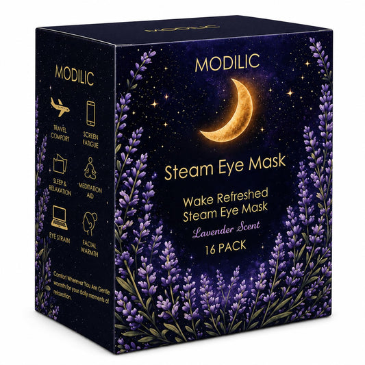 Steam Eye Mask Lavender Scent, Self Heating Warm Eye Masks for Sleeping & Relaxation, Disposable Heated Eye Compress for Dry Eyes, Travel, Screen Time & Spa Care, 16 Pack
