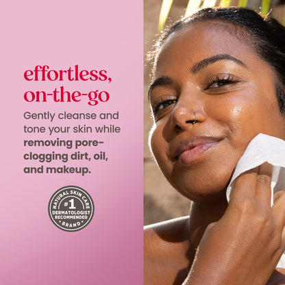 Burt’s Bees Micellar Rose Water Facial Towelettes, 30 ct., 3 Pack