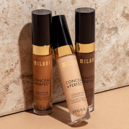 Milani Conceal + Perfect Longwear Concealer - Medium Beige (0.17 Fl. Oz.)