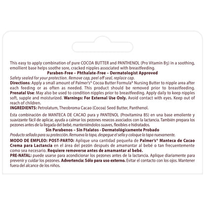 Palmer's Cocoa Butter Formula Nursing Butter for Breastfeeding (1.1 Oz)