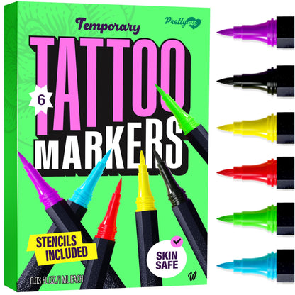 Temporary Tattoos Markers - Henna Body Tattoo Kit for Girls & Adults