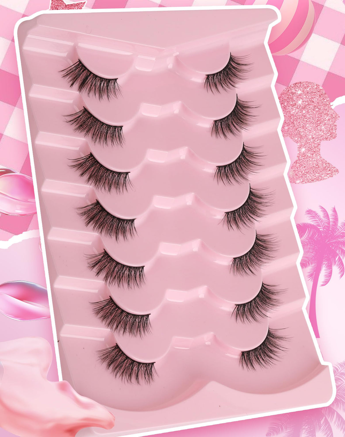Half Eyelashes Cat Eye Lashes Wispy End False Eyelashes Corner Lashes Cat Eye Lashes 3/4 Lashes Short Eyelashes HF02