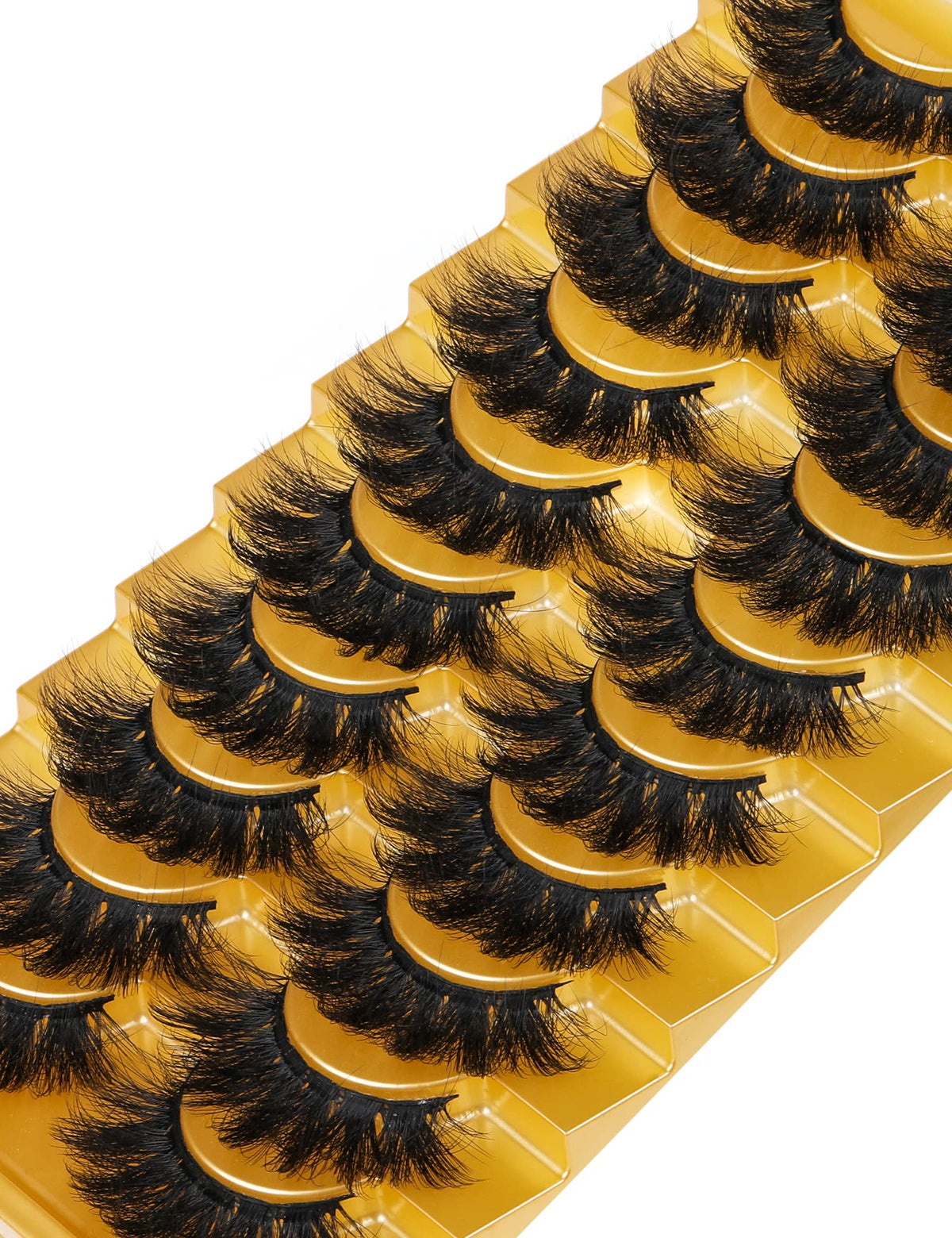 Eyelashes Mink Lashes Fluffy Natural Look False Lashes Wispy Full Eye Lashes 8D 20 mm Long D Curl Strip Eyelashes Pack 10 Pairs Reusable Fake Eyelashes That Look Like Extensions by Goddvenus