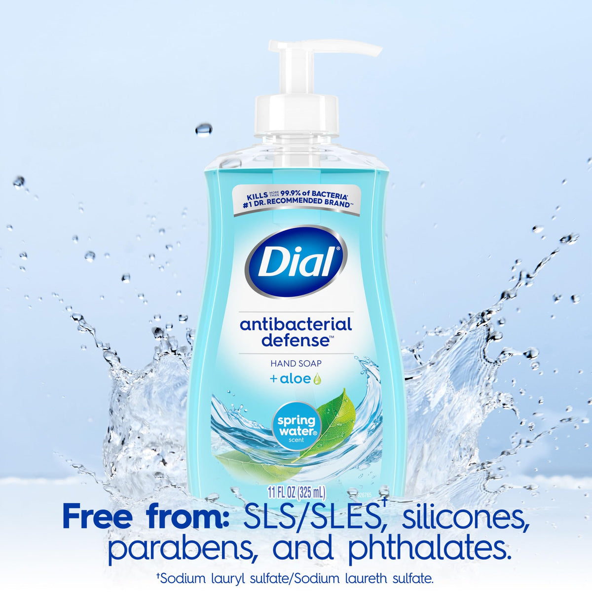 Dial Antibacterial Liquid Hand Soap, Spring Water, 11 Fl Oz