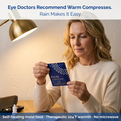 Rain Self Heating Eye Compress, Heated Eye Masks for Dry Eyes 20 Masks