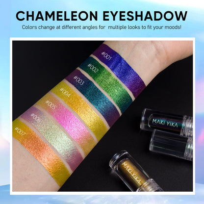 MAKI YIKA Glitter Liquid Eyeshadow Green Purple Color Shifting Eyeshadows