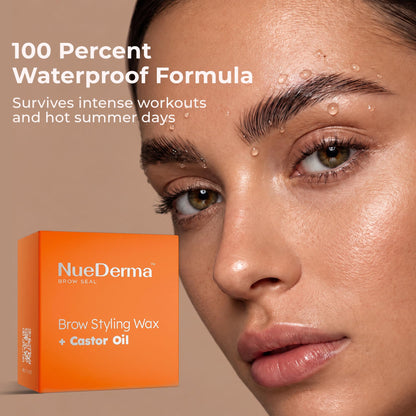 NueDerma Eyebrow Gel Brow Lamination - Clear Styling Wax, 1 oz with Spoolie