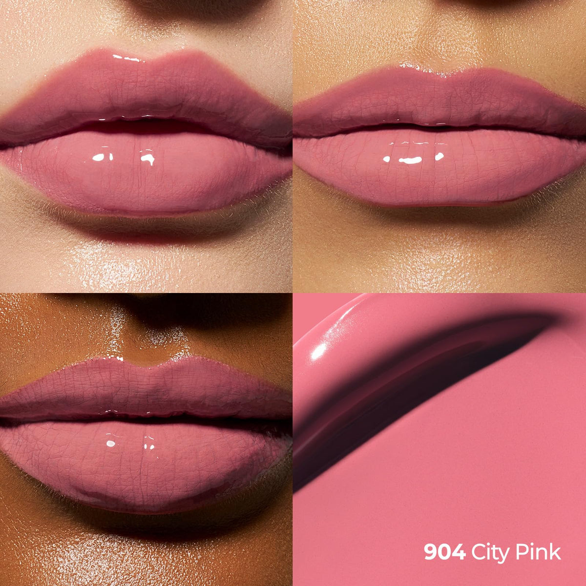 Laka Perfect Twin Lip - Dual-Ended Matte Liquid Lipstick & Clear Gloss | Transfer Proof Color | High Pigmented Lightweight Non-Sticky | Korean Makeup | #904 City Pink (Muted Cool Pink), 0.31oz