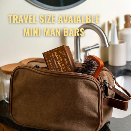 San Francisco Soap Company Man Bar 3-Piece Gift Set - No Harmful Chemicals - Good for all Skin Types - Made in the USA