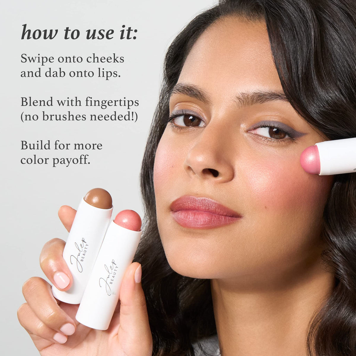 Julep Skip The Brush Cream Blush & Lip Color Stick, Muted Mauve