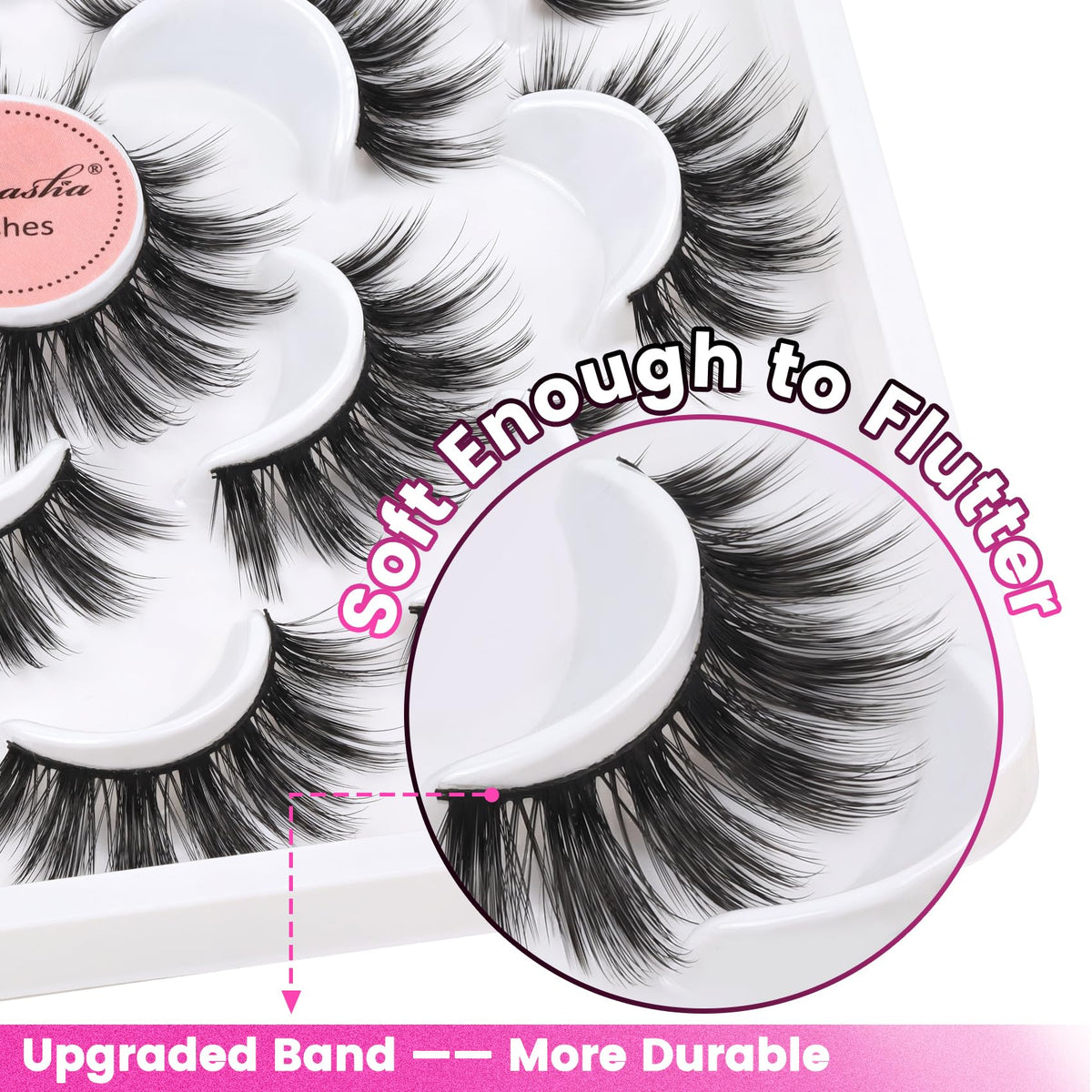 Veleasha Lashes Wispy Lashes Strips Natural Fluffy False Eyelashes (3D07)