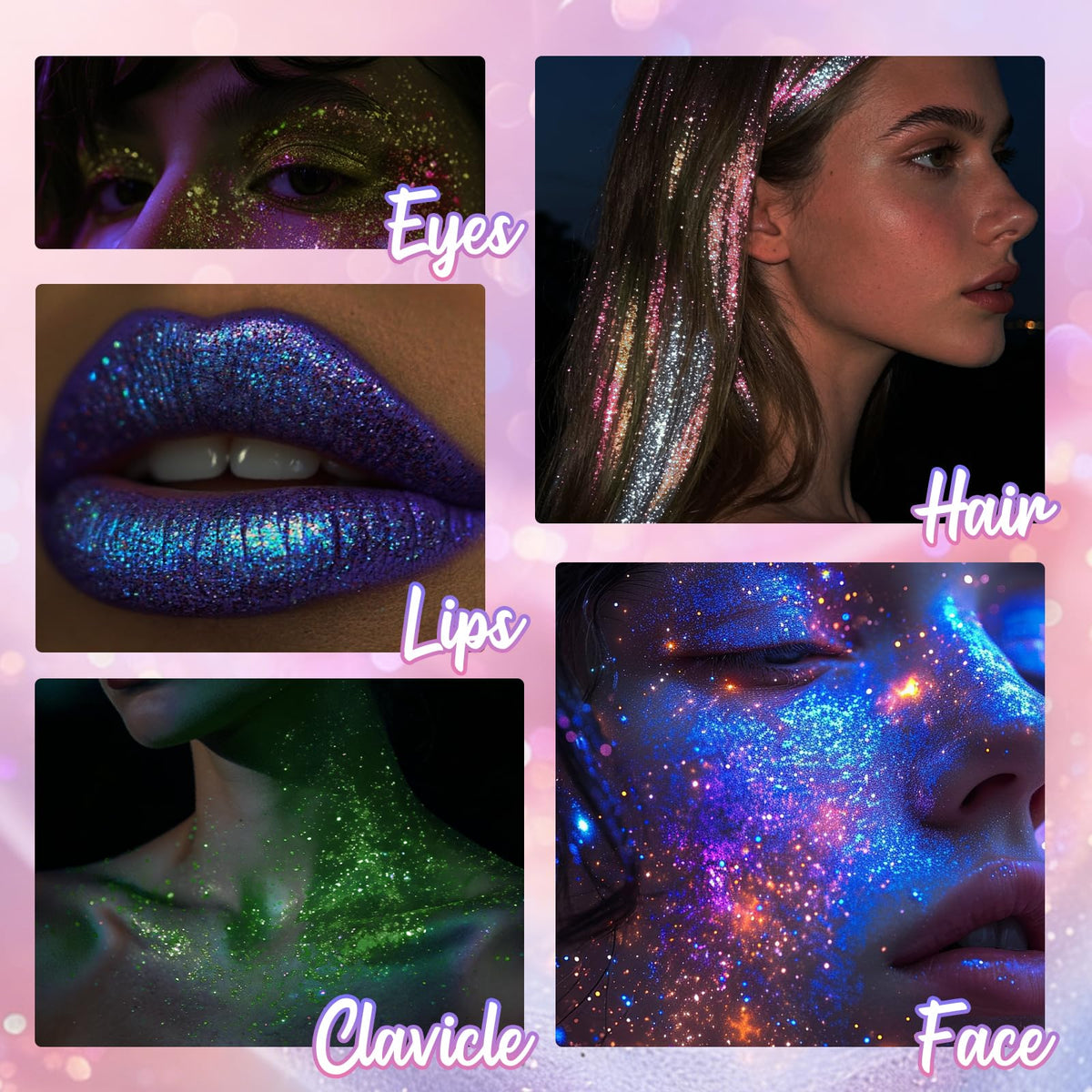 CAHOTO Pastel Roll-on Glitter for Face Body & Hair