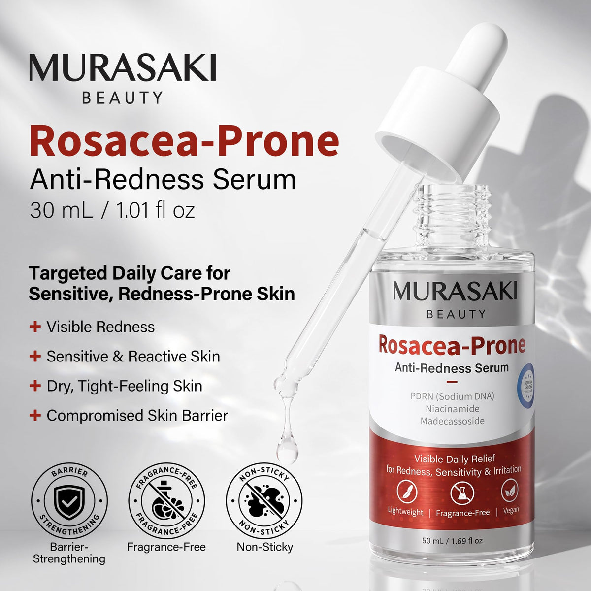 Rosacea Treatment for Face Anti-Redness Serum 50mL / 1.69 fl.oz