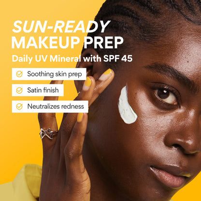 innisfree Daily Mineral UV Defense SPF 45 | Tinted Korean Sunscreen with Zinc Oxide for Redness | Gentle, Hydrating and Lightweight | Available in 2 Pack