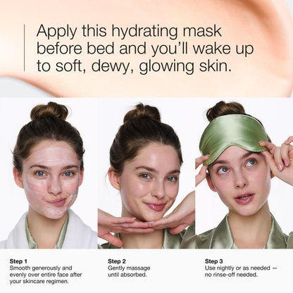 Clinique Moisture Surge Oil Free Overnight Face Mask With Aloe Vera For All Skin Types | Hydrating + Plumping Face Mask Skin Care | After Sun Hydration, 3.4 Fl Oz